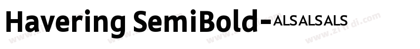 Havering SemiBold字体转换